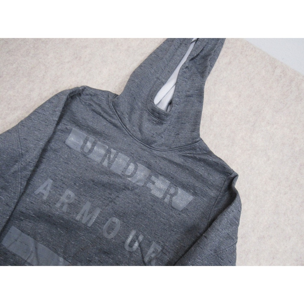 Under Armour ColdGear Hoodie Mens Large Gray Heathered Pullover Loose Fit